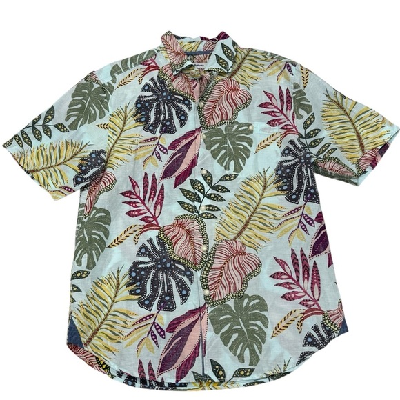 Tommy Bahama Small Men's Retro Vines Short Sleeve Linen Blend Printed Shirt NWT - Picture 3 of 15